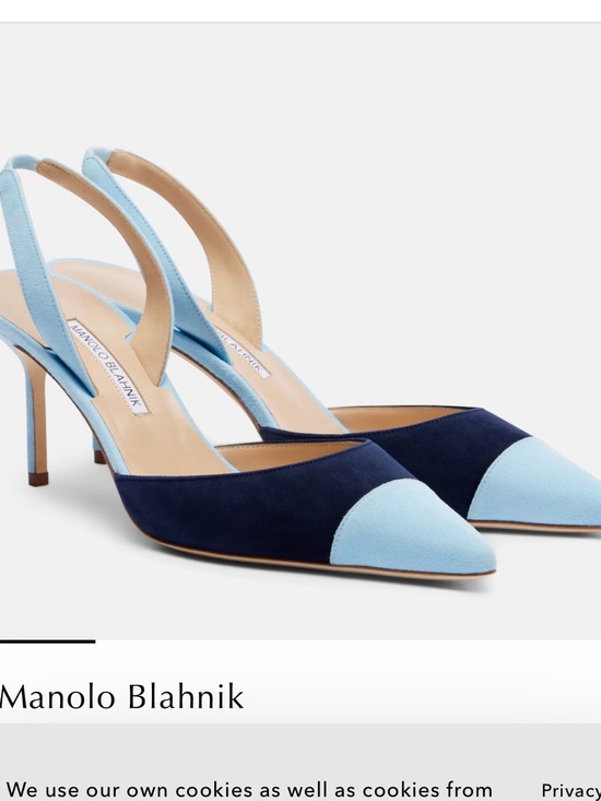 Manolo Blahnik Shoes - IN SEARCH OF Manolo Blahnik Blue Suede Slingbacks